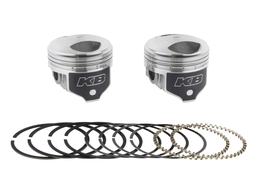 KEITH BLACK PISTONS +.020in. Dome Top Pistons with 8.3:1 Compression Ratio. Fits Big Twin 1978-1984 with 1340cc Shovel Engine.
