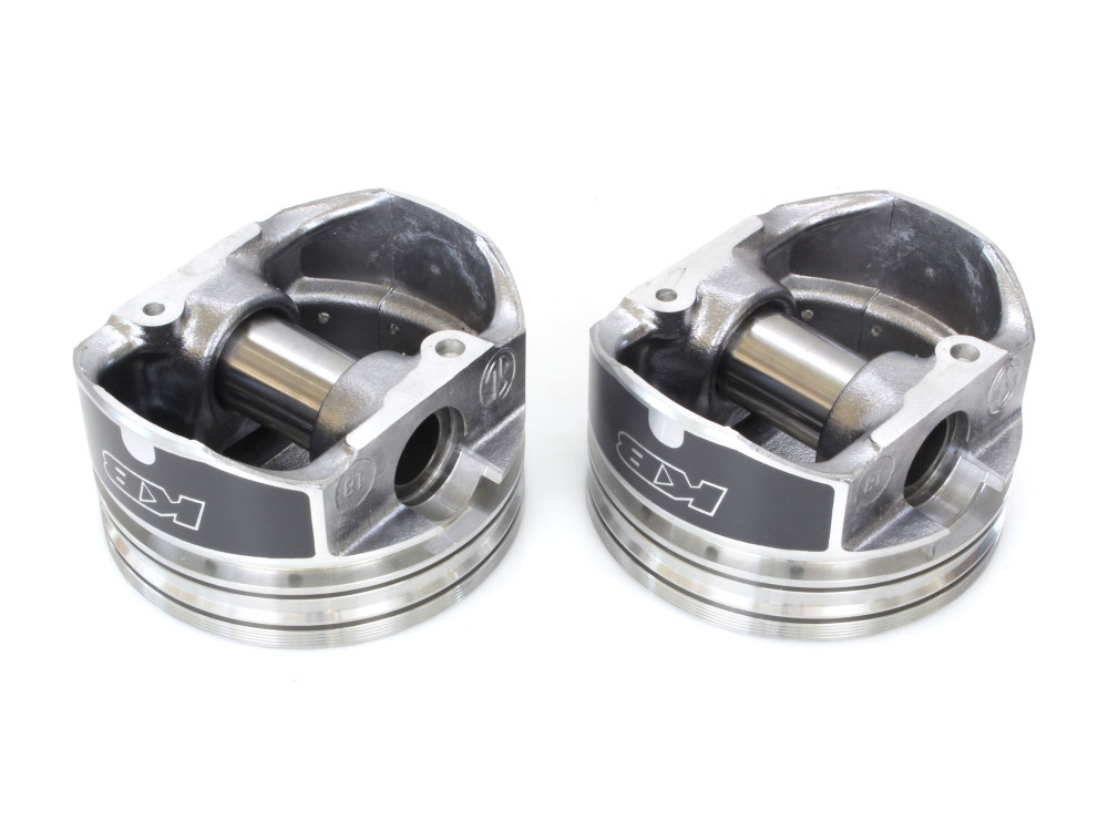 KEITH BLACK PISTONS Std Flat Top Pistons with 9.3:1 Compression Ratio. Fits Twin Cam 1999-2006 with Big Bore 88ci to 95ci Conversion.