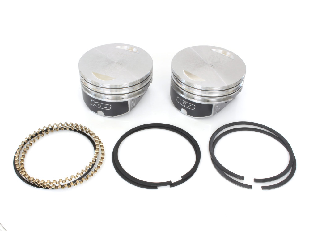 KEITH BLACK PISTONS Std Flat Top Pistons with 9.3:1 Compression Ratio. Fits Twin Cam 1999-2006 with Big Bore 88ci to 95ci Conversion.