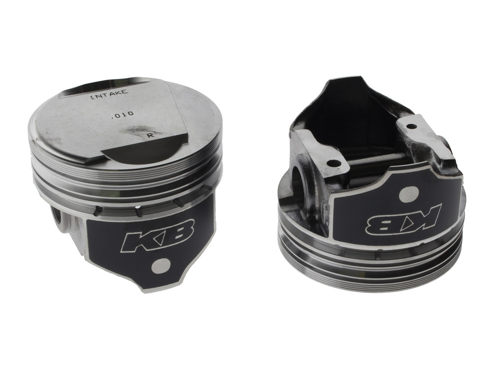 KEITH BLACK PISTONS +.010in. Dome Top Pistons with 9.6:1 Compression Ratio. Fits Big Twin 1984-1999 with Evo Engine.