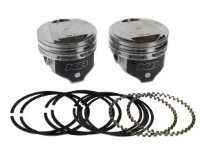KEITH BLACK PISTONS +.020in. Dome Top Pistons with 9.6:1 Compression Ratio. Fits Big Twin 1984-1999 with Evo Engine. KEITH BLACK PISTONS +.020in. Dome Top Pistons with 9.6:1 Compression Ratio. Fits Big Twin 1984-1999 with Evo Engine.