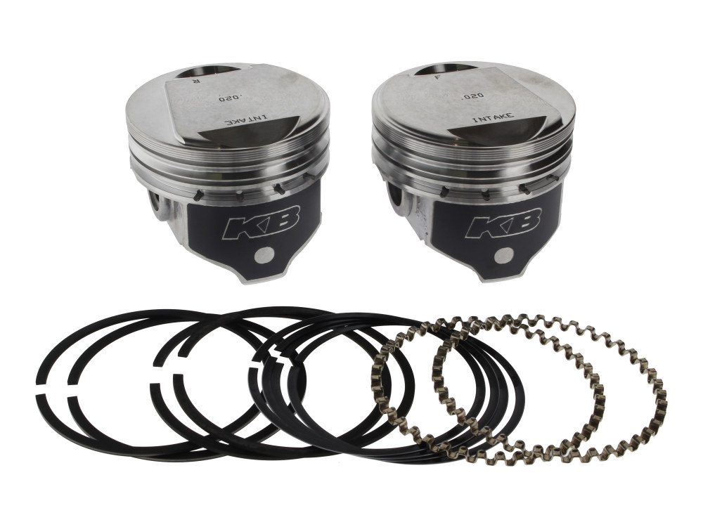KEITH BLACK PISTONS +.020in. Dome Top Pistons with 9.6:1 Compression Ratio. Fits Big Twin 1984-1999 with Evo Engine.
