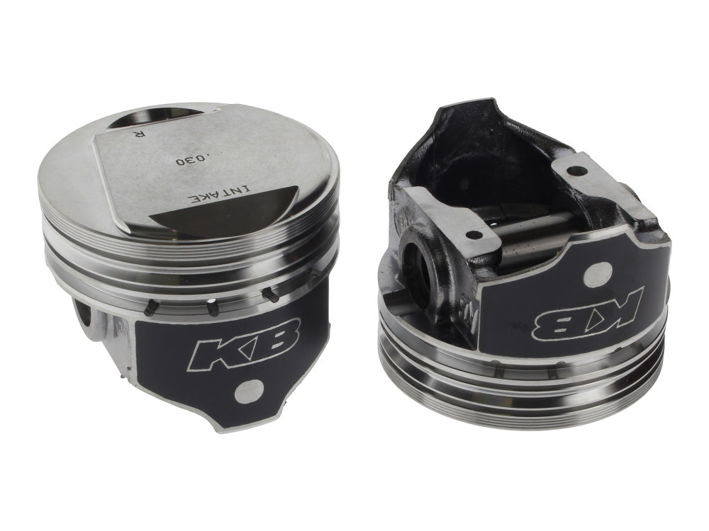 KEITH BLACK PISTONS +.030in. Dome Top Pistons with 9.6:1 Compression Ratio. Fits Big Twin 1984-1999 with Evo Engine.