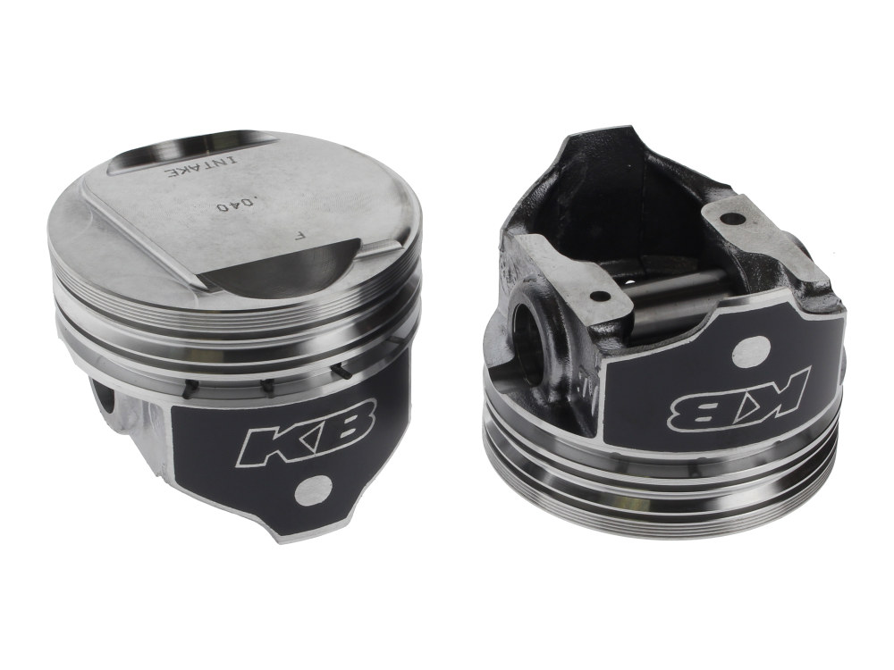 KEITH BLACK PISTONS +.040in. Dome Top Pistons with 9.6:1 Compression Ratio. Fits Big Twin 1984-1999 with Evo Engine.