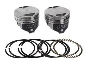 KEITH BLACK PISTONS +.040in. Dome Top Pistons with 9.6:1 Compression Ratio. Fits Big Twin 1984-1999 with Evo Engine. KEITH BLACK PISTONS +.040in. Dome Top Pistons with 9.6:1 Compression Ratio. Fits Big Twin 1984-1999 with Evo Engine.