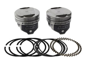 KEITH BLACK PISTONS Std Dome Top Pistons with 9.6:1 Compression Ratio. Fits Big Twin 1984-1999 with Evo Engine. KEITH BLACK PISTONS Std Dome Top Pistons with 9.6:1 Compression Ratio. Fits Big Twin 1984-1999 with Evo Engine.