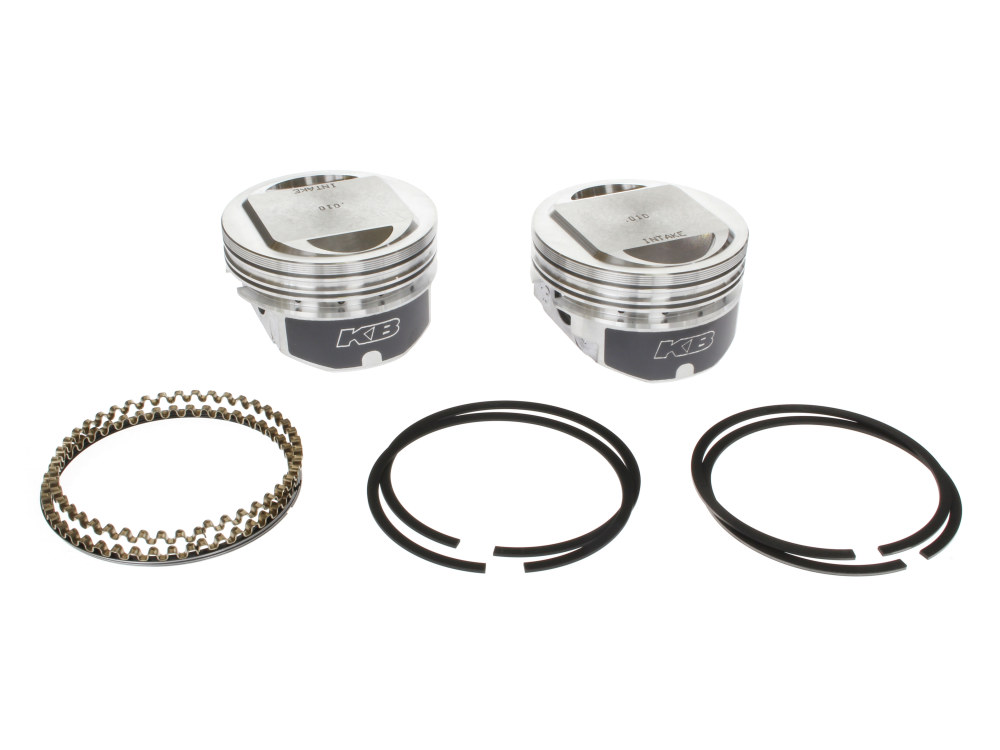 KEITH BLACK PISTONS +.010in. Dome Top Pistons with 10.5:1 Compression Ratio. Fits Twin Cam 1999-2006 with Big Bore 88ci to 95ci Conversion.