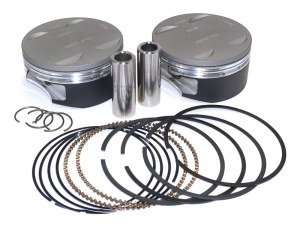 KEITH BLACK PISTONS Std Flat Top Pistons with 11:1 Compression Ratio. Fits Milwaukee-Eight 2017up with Big Bore 114ci & 117ci to 120ci Conversion. KEITH BLACK PISTONS Std Flat Top Pistons with 11:1 Compression Ratio. Fits Milwaukee-Eight 2017up with Big Bore 114ci & 117ci to 120ci Conversion.
