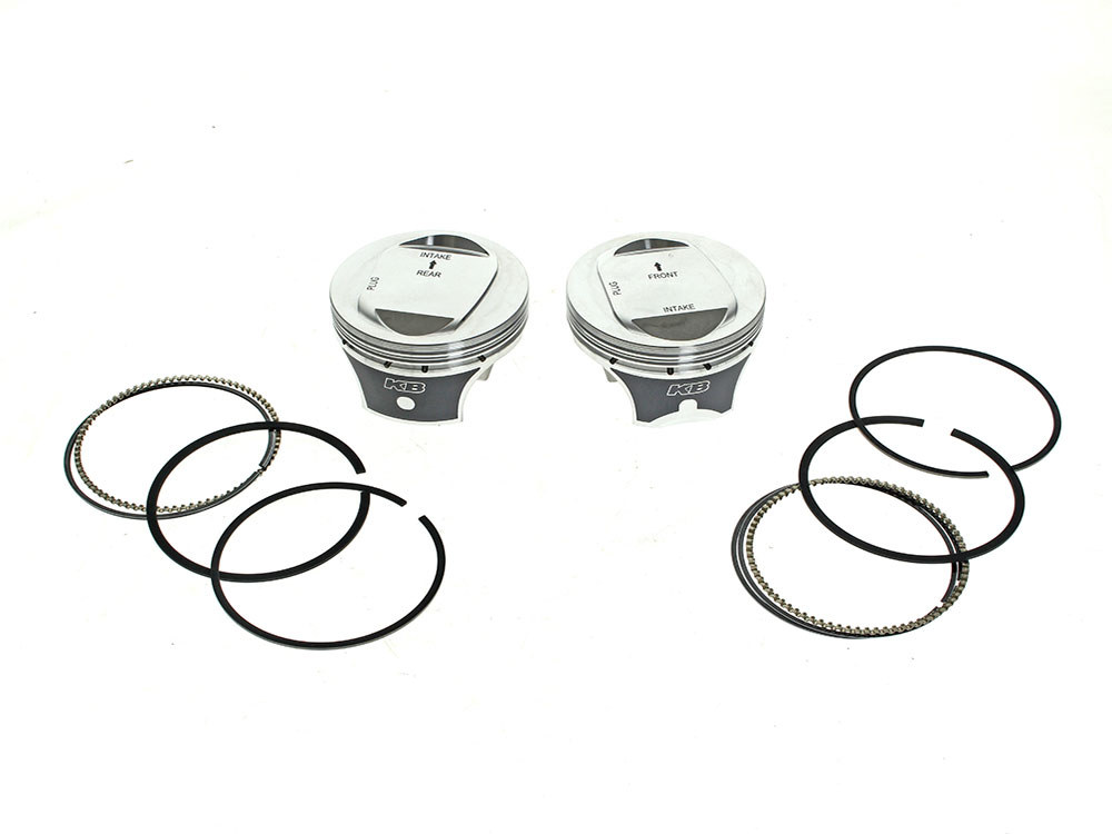 KEITH BLACK PISTONS +.010in. Dome Top Pistons with 10.0:1 Compression Ratio. Fits CVO Twin Cam 2007-2017 with 110ci Engine & ‘S’ Models with 110ci Engines.