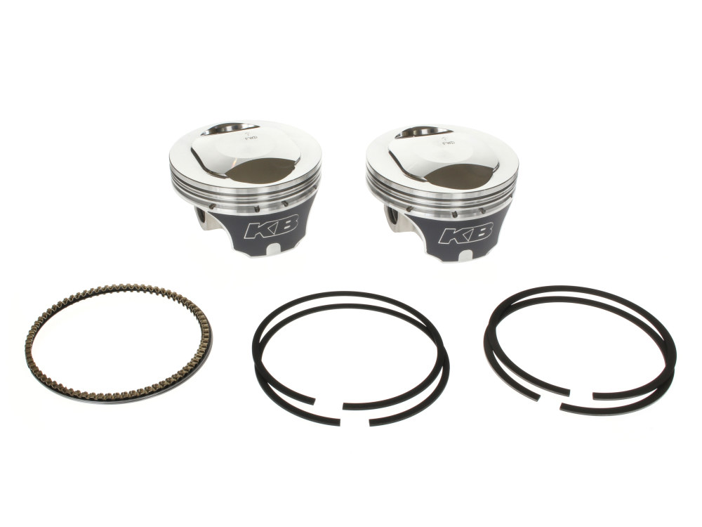 KEITH BLACK PISTONS Std Dome Top Pistons with 10.5:1 Compression Ratio. Fits Twin Cam 1999-2006 88ci to 95ci Conversion.