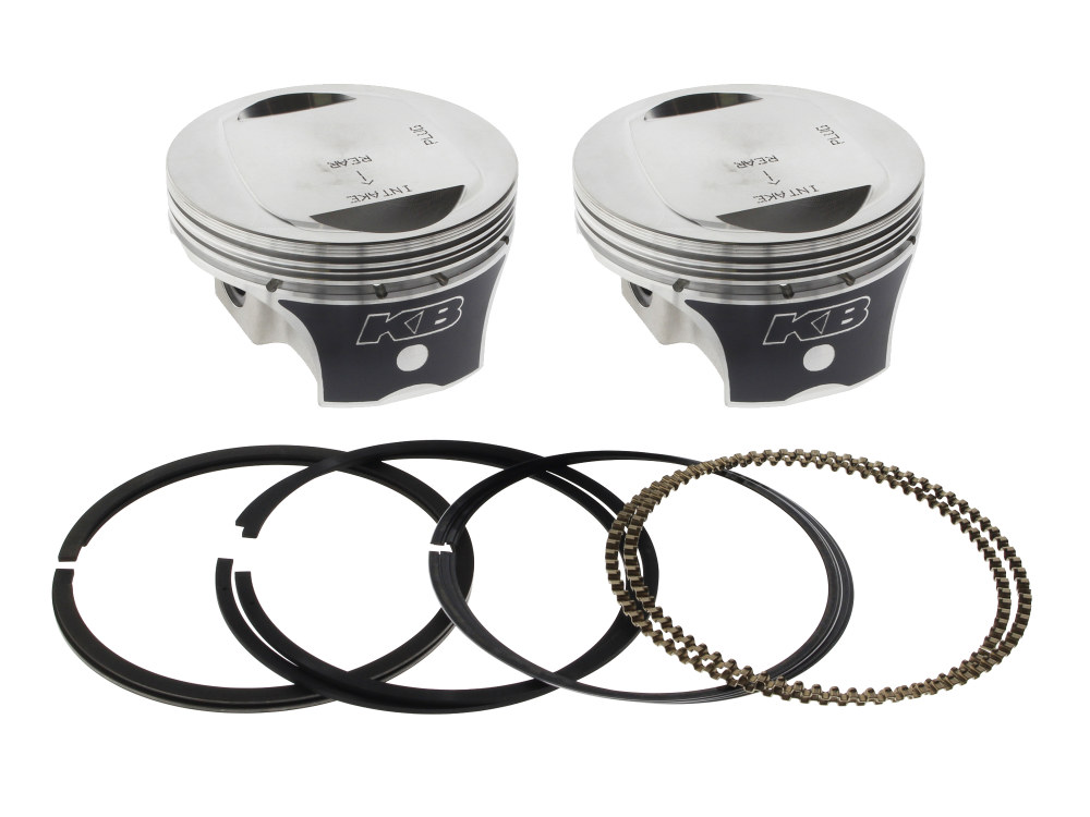 KEITH BLACK PISTONS Std Flat Top Pistons with 10.0:1 Compression Ratio. Fits Twin Cam 2007-2017 with 103ci Engine & also Converts Twin Cam 2007-2017 96ci Engine to 103ci.