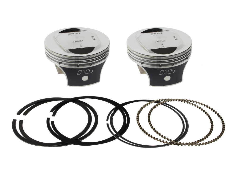 KEITH BLACK PISTONS Std Dome Top Pistons with 10.5:1 Compression Ratio. Fits Twin Cam Twin Cam 2007-2017 with 103ci Engine & Big Bore 96ci to 103ci Conversion.