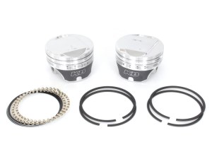 KEITH BLACK PISTONS +.010in. Dome Top Pistons with 9.5:1 Compression Ratio. Fits Big Twin 1984-1999. KEITH BLACK PISTONS +.010in. Dome Top Pistons with 9.5:1 Compression Ratio. Fits Big Twin 1984-1999.