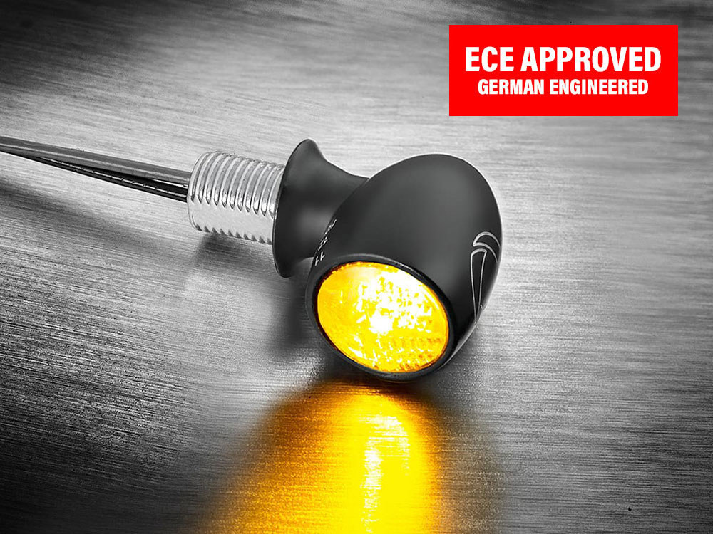kellermann Atto Dark Mini LED Turn Signal – Black.