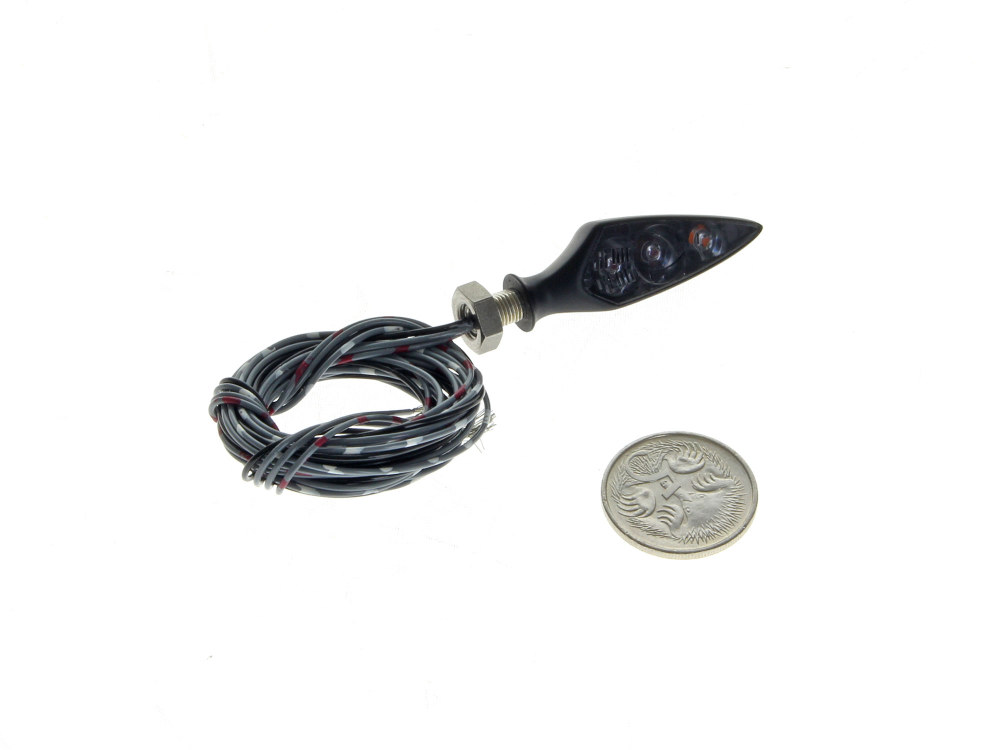 kellermann Rhombus S DF LED Left Hand Rear Turn Signal – Amber Turn – Red Run/Brake – Black.