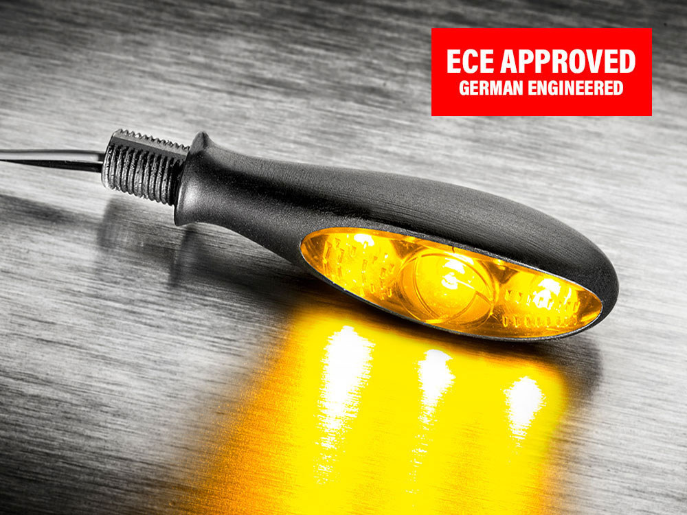 kellermann Micro S Dark LED Turn Signal – Black.