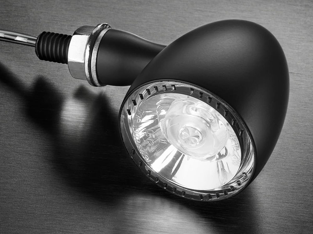 kellermann Bullet 1000 PL LED Turn Signal – Amber Turn – White Running Light – Black.