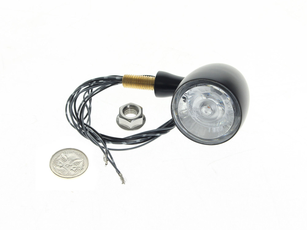 kellermann Bullet 1000 PL LED Turn Signal – Amber Turn – White Running Light – Black.