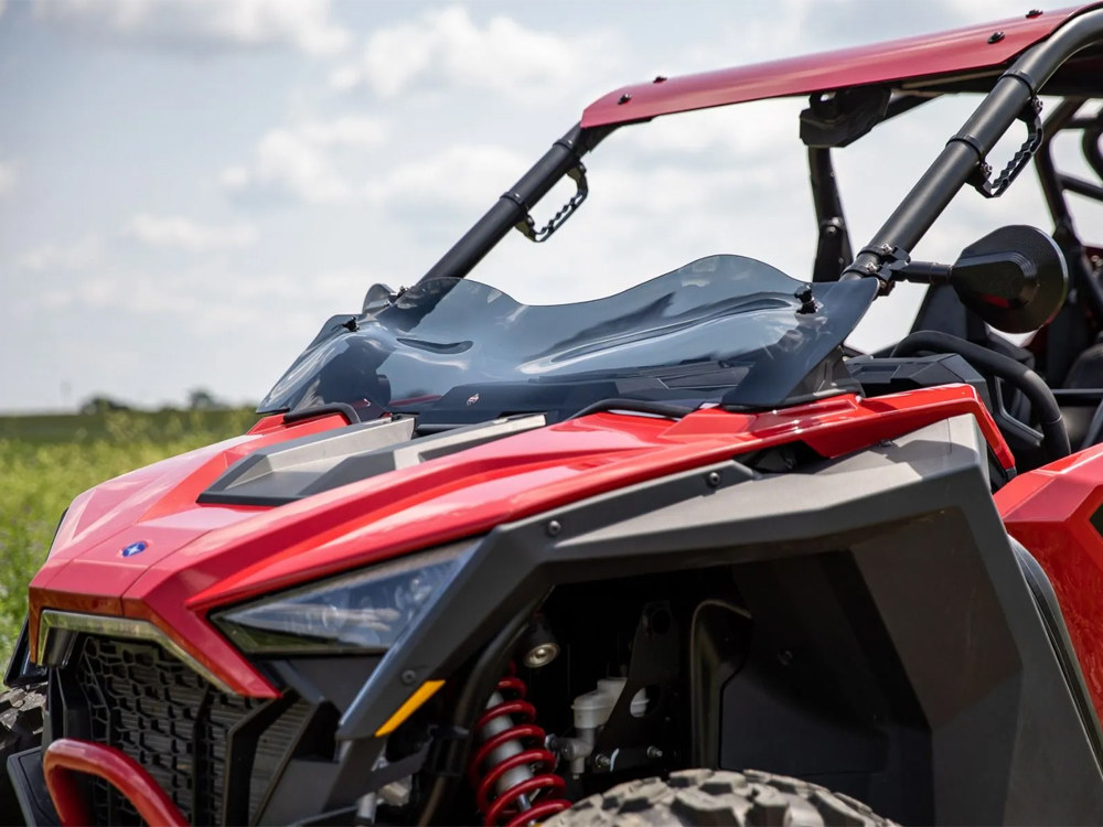 KLOCK WERKS UTV Flare Windshield – Dark Smoke. Fits Polaris RZR Pro XP 2020up.