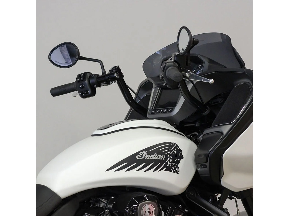 KLOCK WERKS 13in. x 1-1/4in. KlipHanger Handlebar – Black. Fits Indian Challenger 2020up.