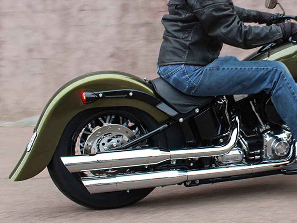 KLOCK WERKS Stretched 4in. Extended Rear Fender – Frenched. Fits Softail Slim 2012-2017.