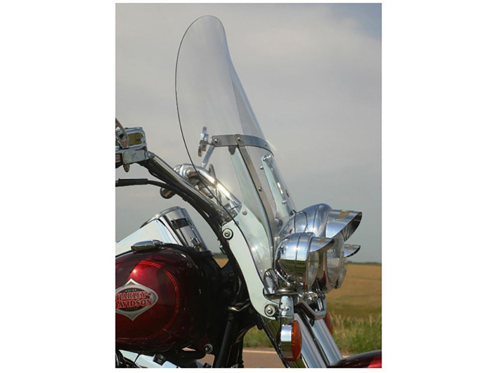KLOCK WERKS 20in. Billboard Flare Windshield – Tinted. Fits FL Softail 2000-2017 & Freewheeler Trike 2017up.