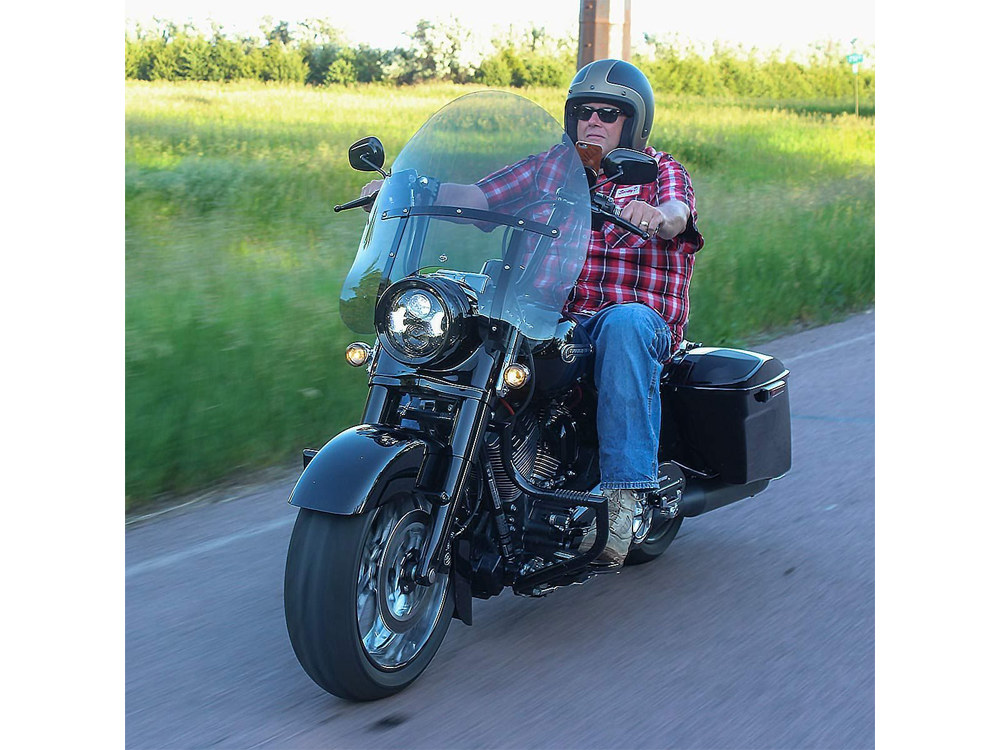 KLOCK WERKS 19.5in. Billboard Flare Windshield – Tint. Fits Road King 1994up & Dyna Switchback 2012-2016.