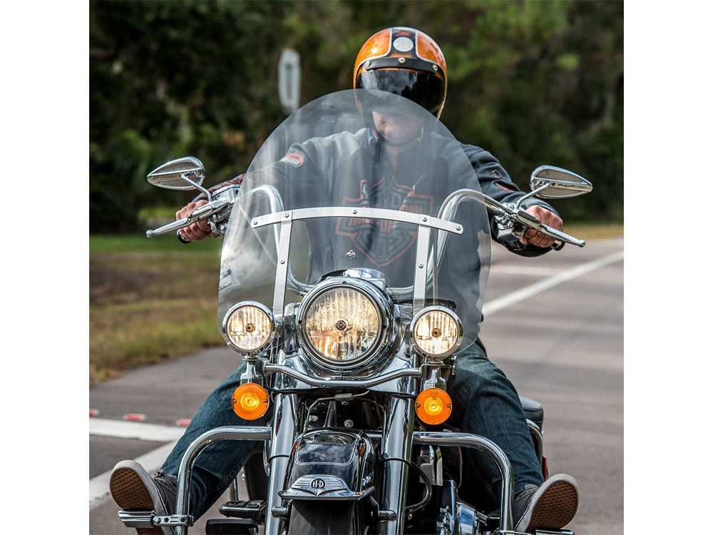 KLOCK WERKS 19.5in. Billboard Flare Windshield – Tint. Fits Road King 1994up & Dyna Switchback 2012-2016.