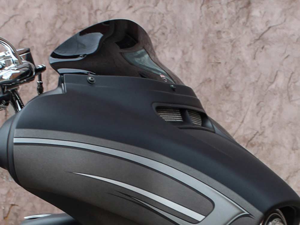 KLOCK WERKS 5in. Flare Windshield – Black Tinted. Fits Electra Glide, Tri Glide & Street Glide 2014-2023