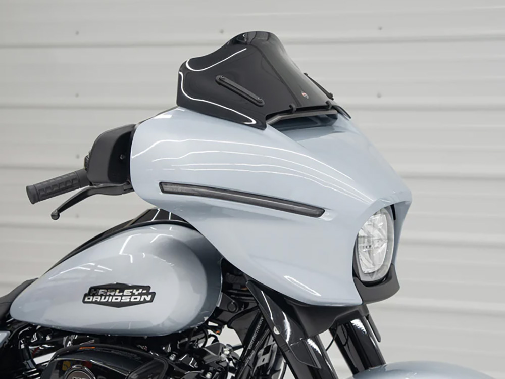 KLOCK WERKS 8in. Flare Windshield – Black. Fits CVO Street Glide 2023up & Street Glide 2024up