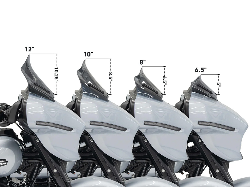 KLOCK WERKS 8in. Flare Windshield – Dark Smoke. Fits CVO Street Glide 2023up & Street Glide 2024up