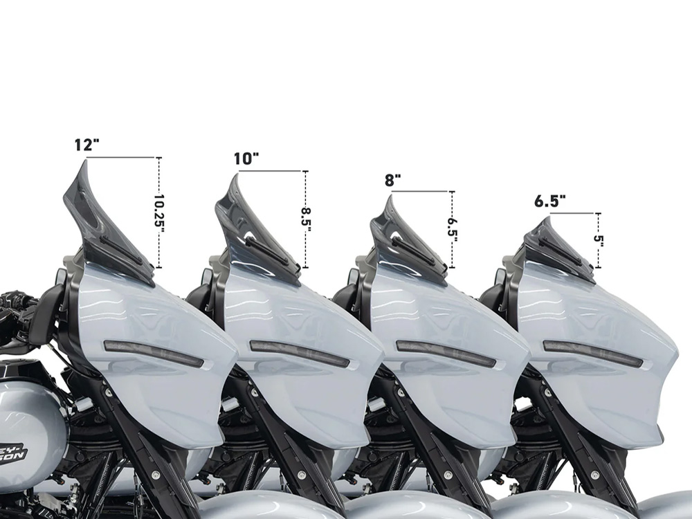 KLOCK WERKS 8in. Flare Windshield – Tinted. Fits CVO Street Glide 2023up & Street Glide 2024up