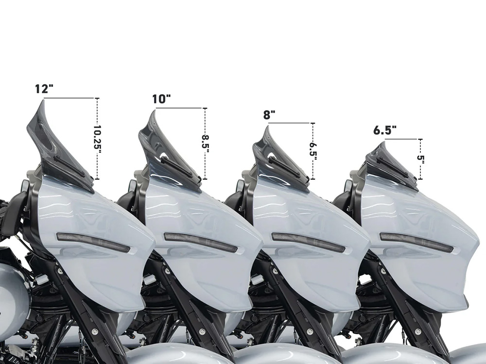 KLOCK WERKS 10in. Flare Windshield – Dark Smoke. Fits CVO Street Glide 2023up & Street Glide 2024up