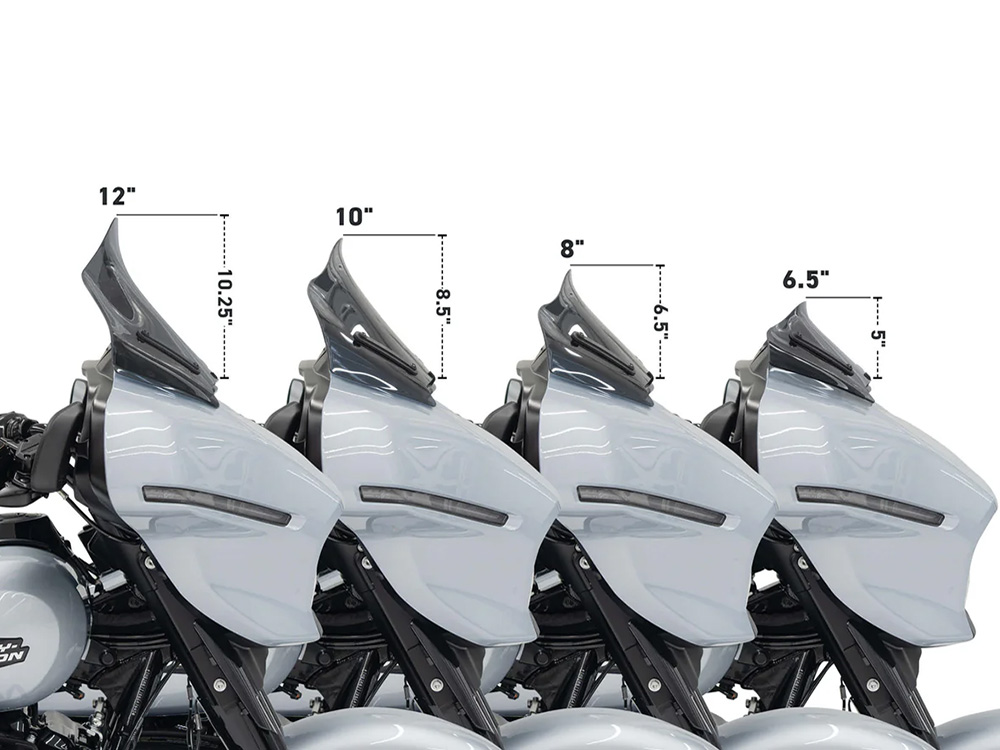 KLOCK WERKS 10in. Flare Windshield – Tinted. Fits CVO Street Glide 2023up & Street Glide 2024up