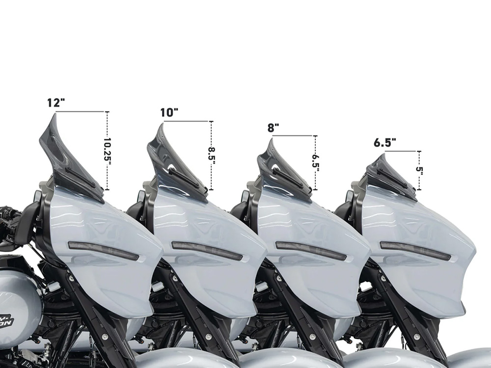 KLOCK WERKS 6.5in. Flare Windshield – Dark Smoke. Fits CVO Street Glide 2023up & Street Glide 2024up