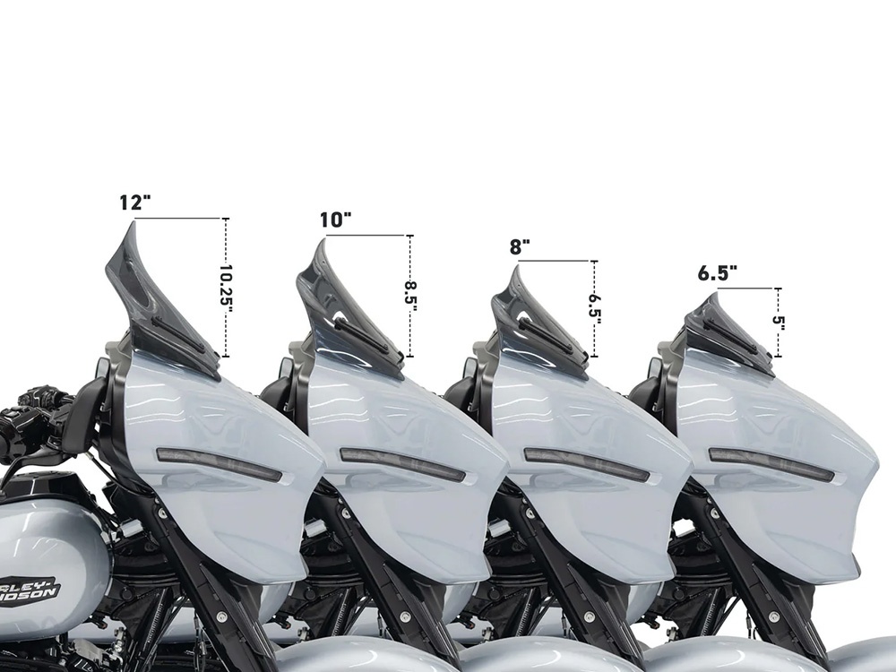 KLOCK WERKS 12in. Flare Windshield – Dark Smoke. Fits CVO Street Glide 2023up & Street Glide 2024up