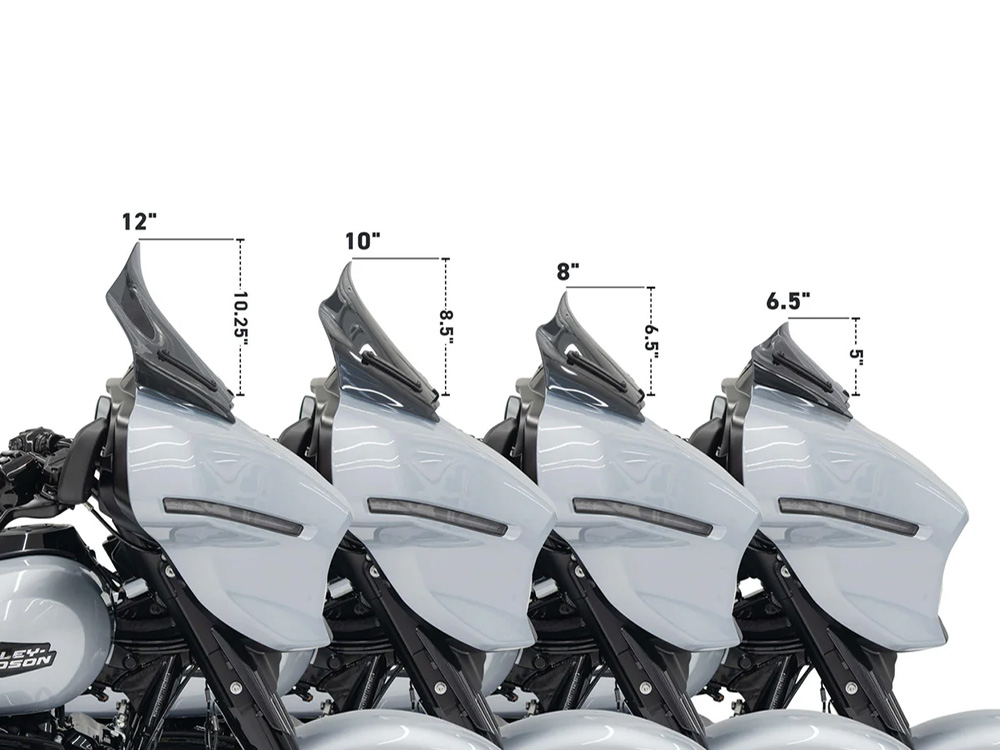 KLOCK WERKS 12in. Flare Windshield – Tinted. Fits CVO Street Glide 2023up & Street Glide 2024up