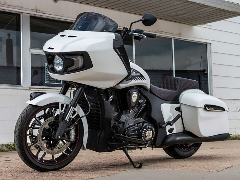 KLOCK WERKS 8in. Flare Windshield – Dark Smoke. Fits Indian Challenger 2020up & Pursuit 2022up