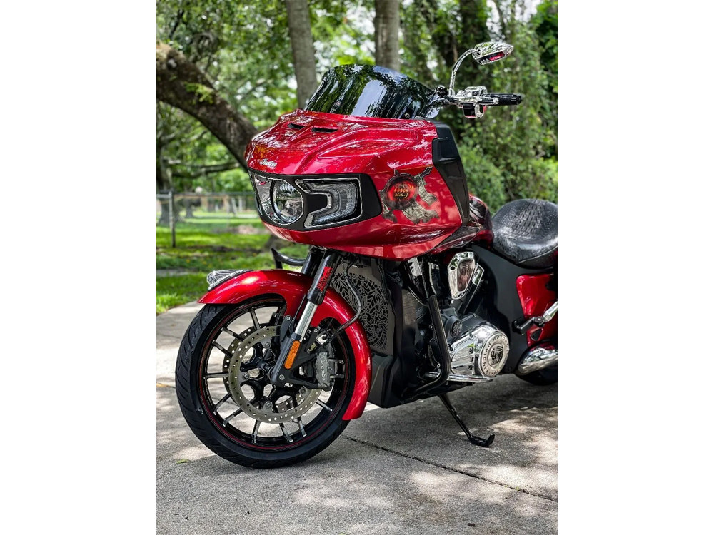 KLOCK WERKS 11in. Flare Windshield – Dark Smoke. Fits Indian Challenger 2020up & Pursuit 2022up