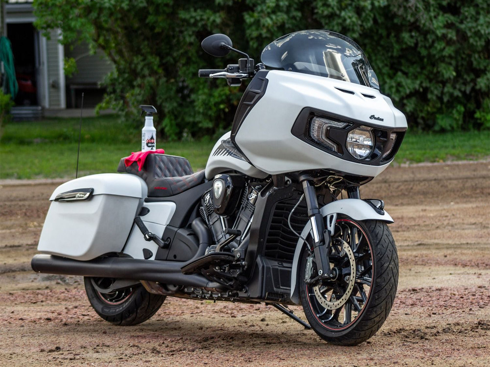 KLOCK WERKS 11in. Flare Windshield – Dark Smoke. Fits Indian Challenger 2020up & Pursuit 2022up