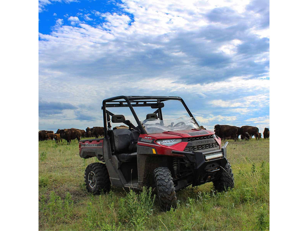 KLOCK WERKS UTV Flare Windshield – Tint. Fits Polaris Ranger 2013-2020.