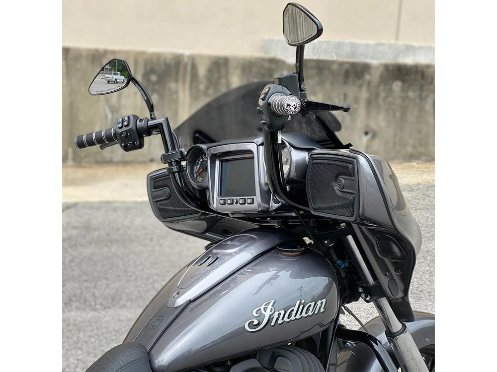 KLOCK WERKS 12in. x 1-1/4in. Ergo Handlebar – Black. Fits Indian Chieftain, Roadmaster & Dark Horse with Fairing 2018up