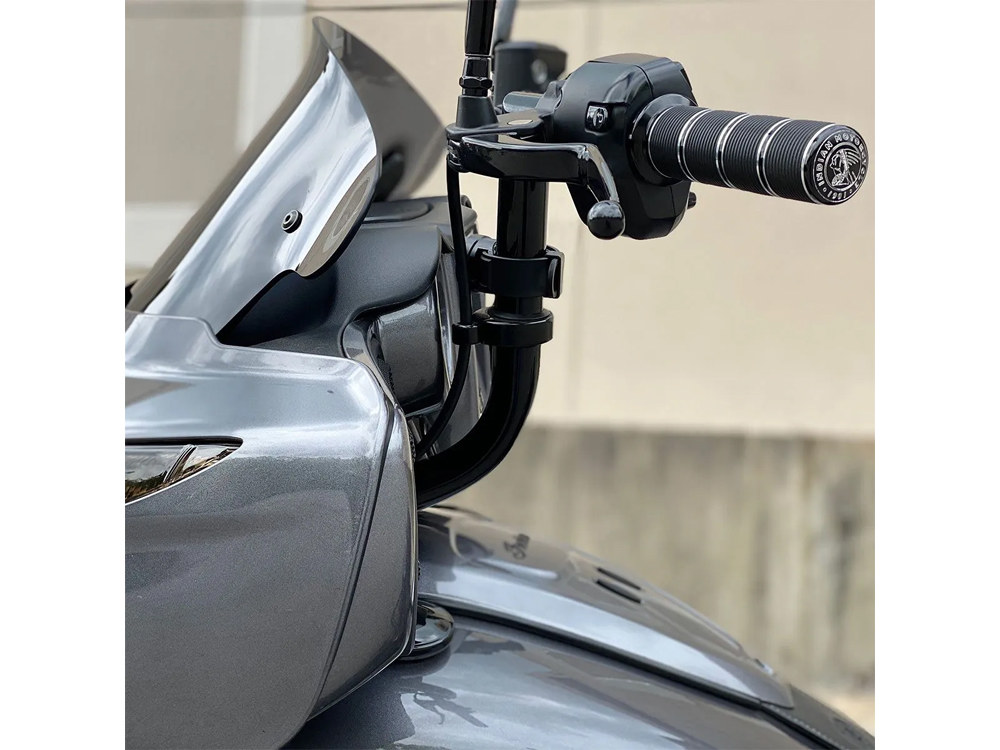KLOCK WERKS 12in. x 1-1/4in. Ergo Handlebar – Black. Fits Indian Chieftain, Roadmaster & Dark Horse with Fairing 2018up
