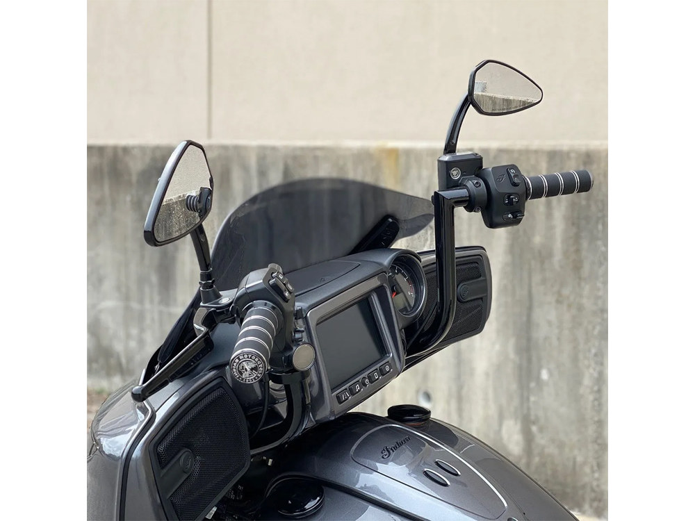 KLOCK WERKS 12in. x 1-1/4in. Ergo Handlebar – Black. Fits Indian Chieftain, Roadmaster & Dark Horse with Fairing 2018up