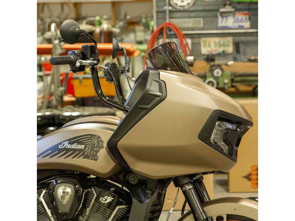 KLOCK WERKS 12in. x 1-1/4in. Ergo Handlebar – Black. Fits Indian Challenger 2020up.