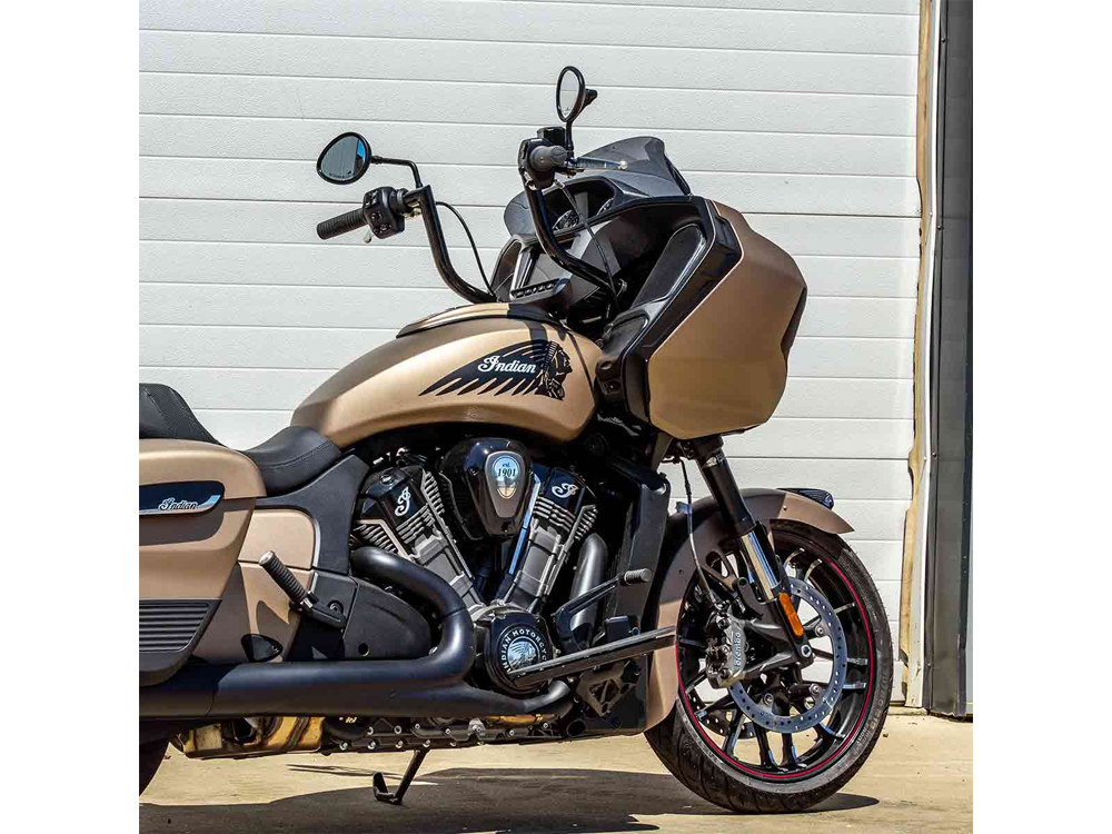 KLOCK WERKS 12in. x 1-1/4in. Ergo Handlebar – Black. Fits Indian Challenger 2020up.