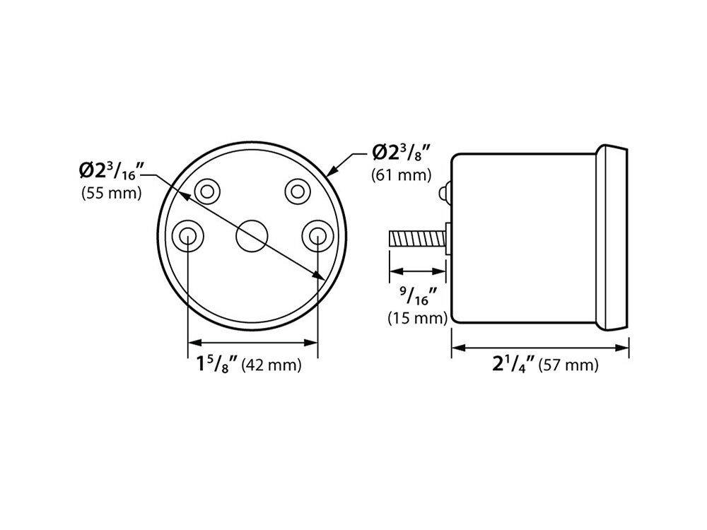 Koso Custom Electronic Mini Tacho with Black Face.