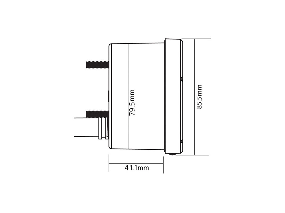 Koso 3-3/8in. Digital Speedometer with Tachometer – Black.