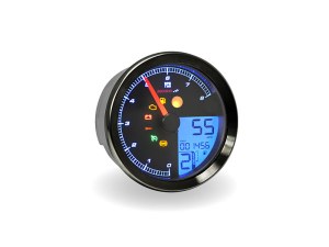 Koso 3-3/8in. Round Speedometer with Tachometer – Black. Fits Softail Fat Bob 2018up, Sportster 2014-2021, Dyna Street Bob, Low Rider & Wide Glide 2012-2017 & Softail Breakout, Rocker & Black Line 2011-2017. Koso 3-3/8in. Round Speedometer with Tachometer – Black. Fits Softail Fat Bob 2018up, Sportster 2014-2021, Dyna Street Bob, Low Rider & Wide Glide 2012-2017 & Softail Breakout, Rocker & Black Line 2011-2017.
