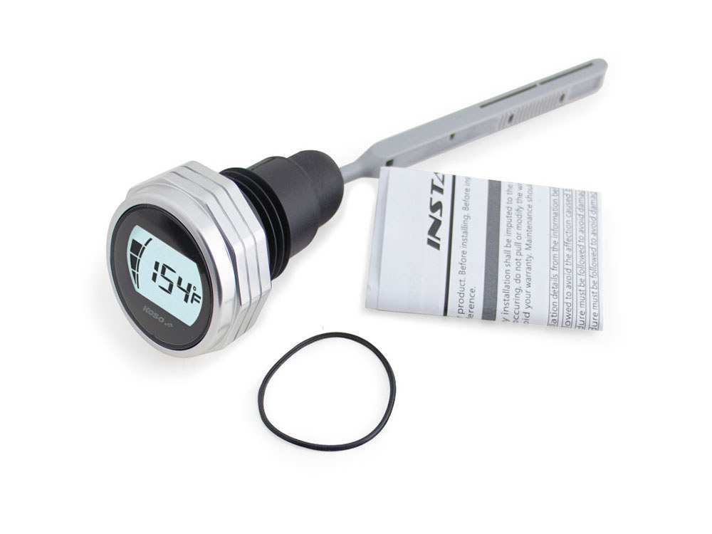 Koso Engine Oil Temperature & Level Dipstick – Silver. Fits Touring 2007-2016
